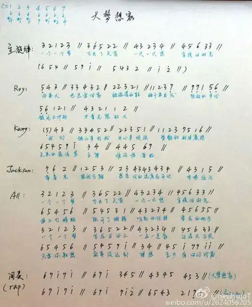 tfboys大梦想家陶笛简谱六孔