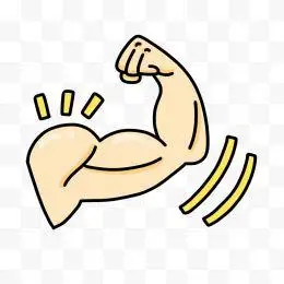肌肉卡通手势