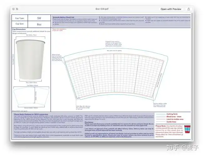 纸杯平面展开图 图案需要根据弧度变形吗?