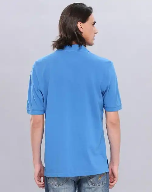 doright纯色简约蓝色短袖polo衫rs10kt30164_唯品会