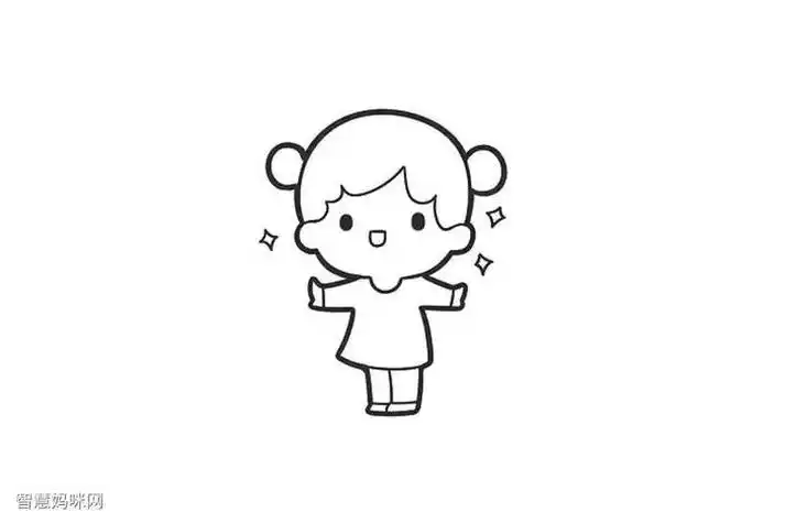 可爱小女孩360文件简笔画学画小女孩简笔画简笔画画画知识艺术汉服小