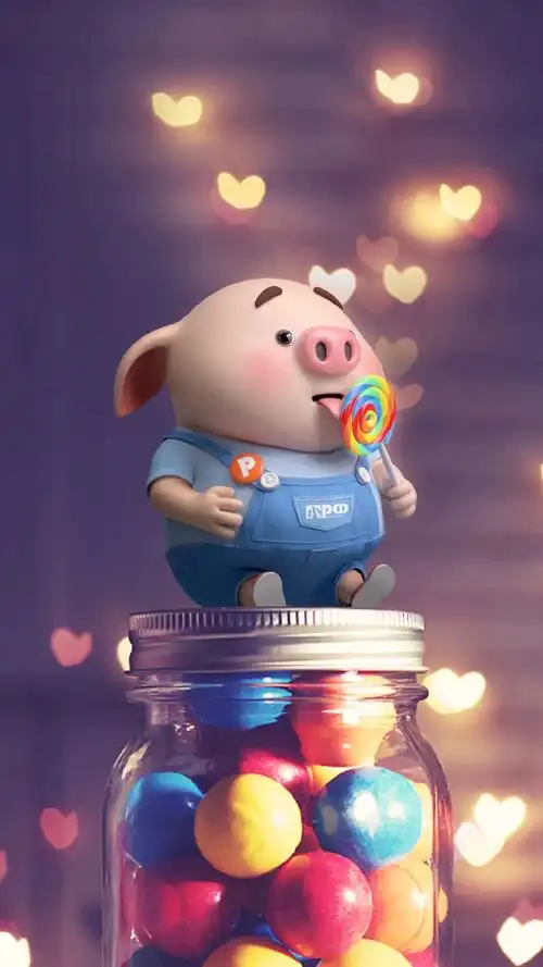 可爱猪猪iphone 壁纸