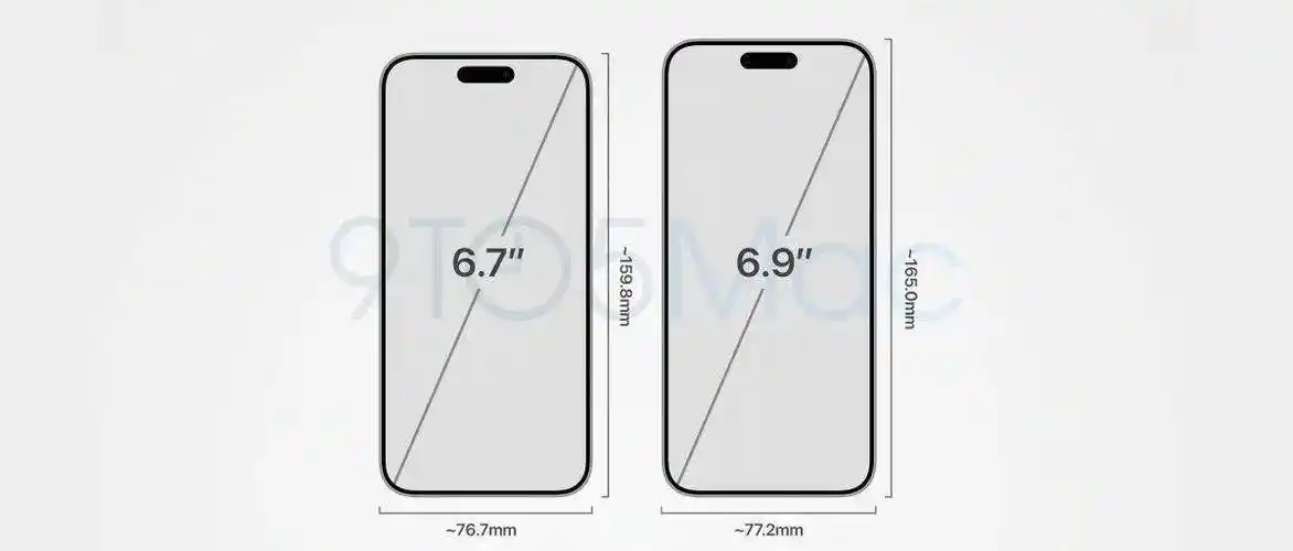 具体来说,iphone 16 pro max的屏幕尺寸将由现在的6.7英寸,扩大到6.