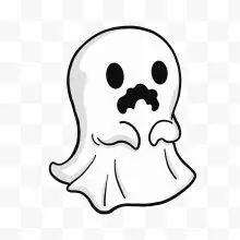 白色手绘鬼魂