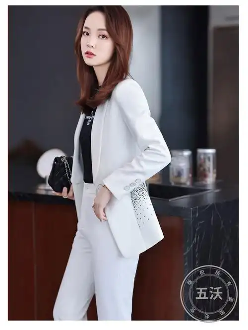 女装套装小西装女神范上镜新闻主持人正装女时尚气质西装套装修身西服