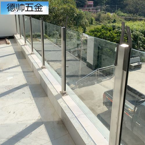 楼梯扶手楼梯扶手护栏玻璃阳台栏杆钢化玻璃室内外304不锈钢立柱别墅