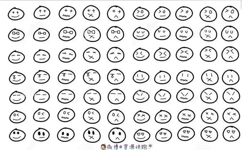 插画漫画手绘简笔画手帐简单表情