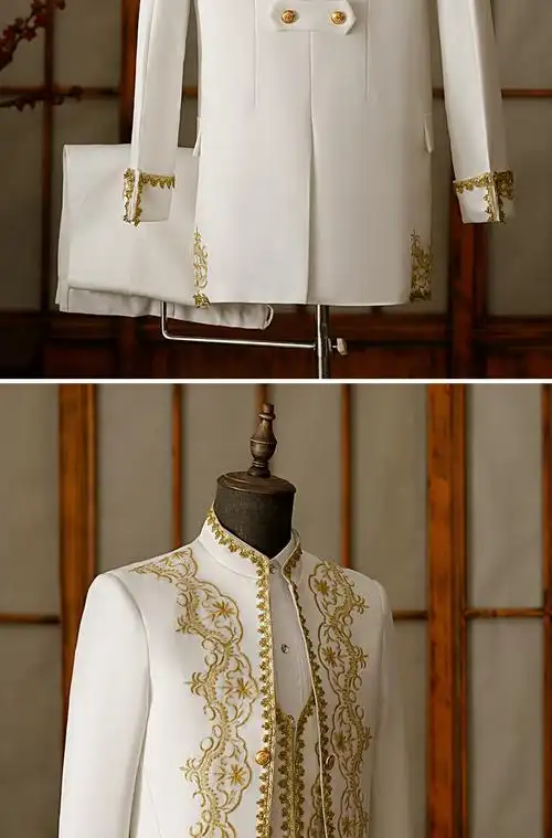 欧洲贵族服装男士复古中世纪礼服王子国王戏服欧式舞台演出服 黑色