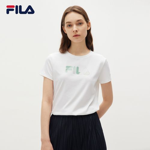 fila斐乐女士短袖夏季休闲运动百搭圆领半袖上衣运动t恤