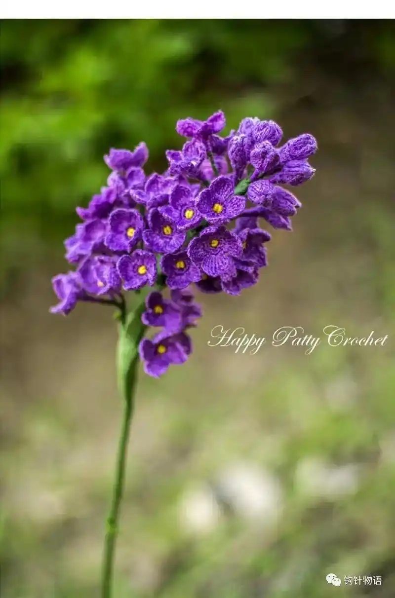 创作灵感 紫丁香的花语是初恋,纯洁和光辉!#手工毛线编织  - 抖音