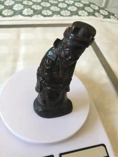 保真包老牛角老雕件财神 拍品编号:33787397