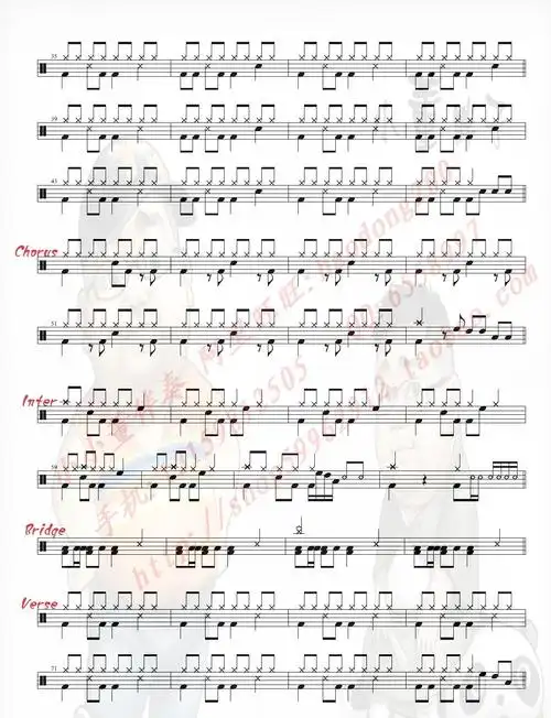 凡人歌(架子鼓谱)-李宗盛