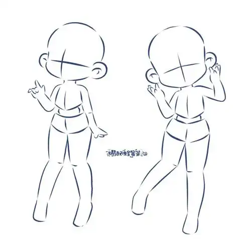 人体速写人体练习q版人体