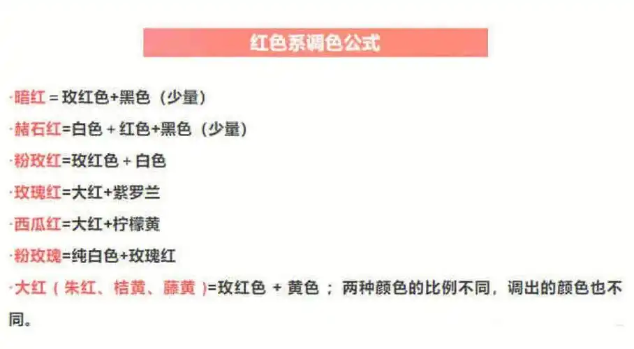 色彩初学者看过来最全调色方法