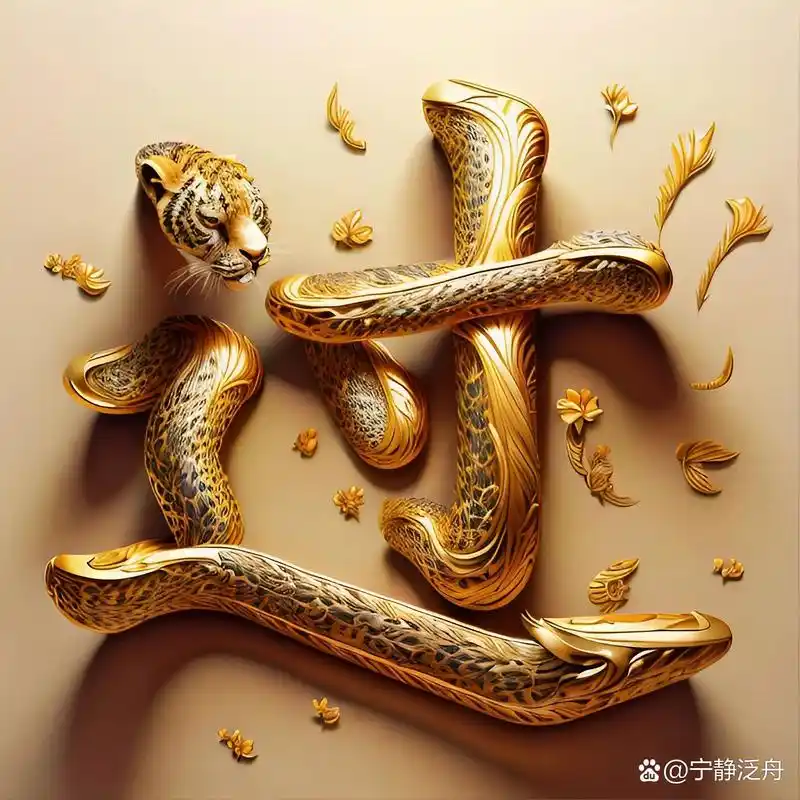 原创生肖虎系列姓氏头像