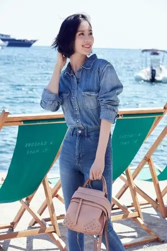 刘诗诗 tods 牛仔衣裤