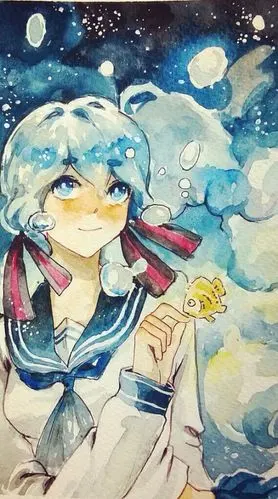 水彩lofter bt-手绘 阿假 日绘 画 动漫二次元