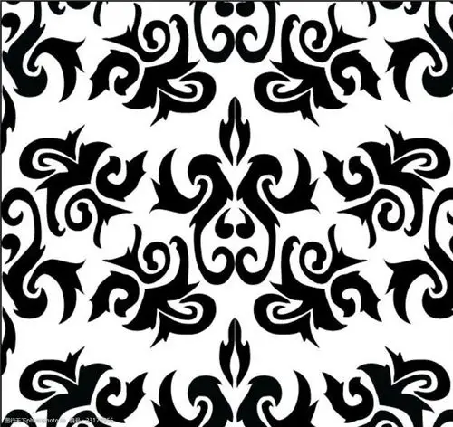 黑白矢量花纹背景