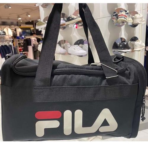 fila斐乐斜挎包休闲百搭字母手提包旅行包健身包 黑色/fs3bsc5101x