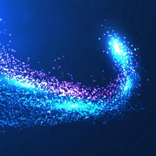 唯美绚丽的紫色蓝色光点组成的光线装饰素材免抠矢量图片素材