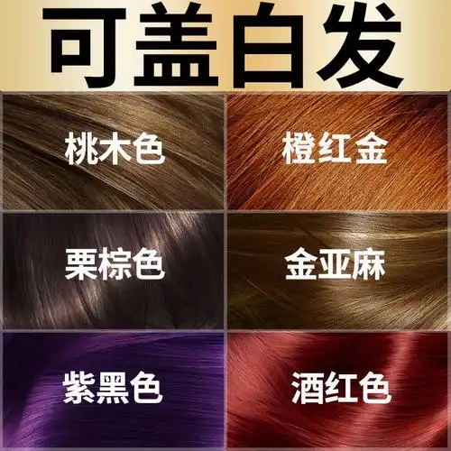 遮白发染发剂韩金靓植物天然纯栗棕色焗油膏自己在家女2019流行色