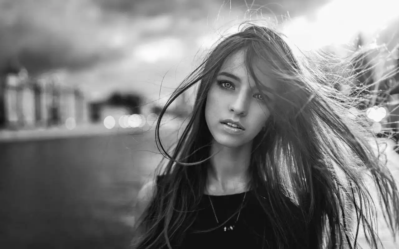 黑白风格性感欧美美女写真图片电脑桌面壁纸下载第二辑