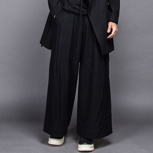 黑色武士裤日暗黑山本耀司裤子亚麻宽松阔腿休闲裤