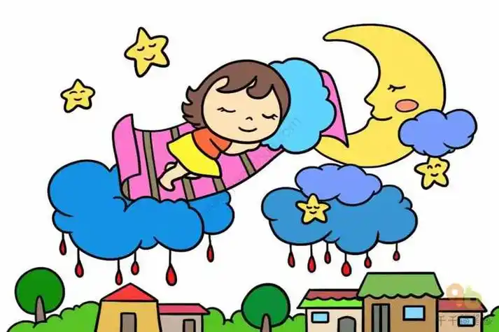 睡觉简笔画图片睡觉的简笔画怎么画睡觉简笔画简单又好看睡觉简笔画