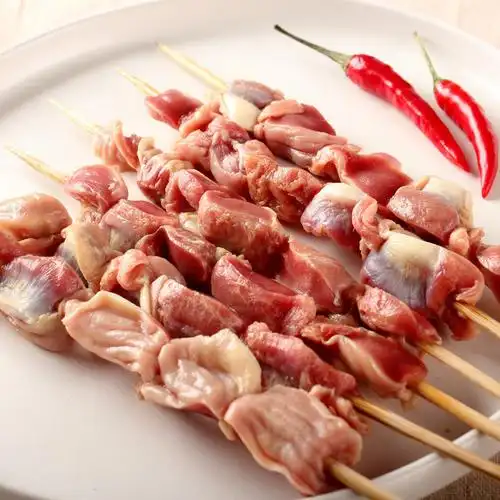 壮阔现货冷冻半成品新鲜鸡胗烧烤串食材串串香原料腌制鸡胗串涮锅