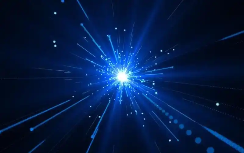 f553 大气蓝色点线光线粒子发散年会晚会歌舞表演走秀商务宣传节目