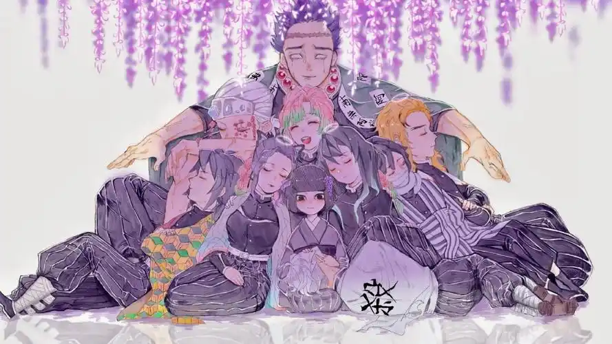 鬼灭之刃电脑壁纸,错过他的晚安