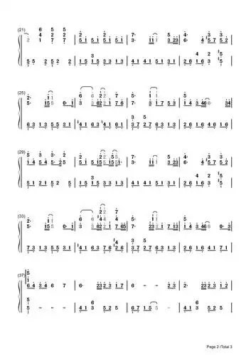 等你下课 周杰伦 钢琴谱 双手 数字 简谱 高清大图