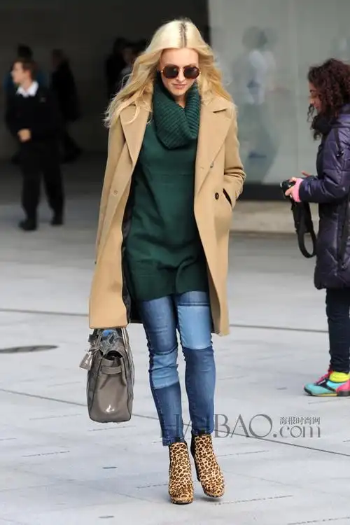 欧美明星演绎秋冬质感大衣街拍第一波