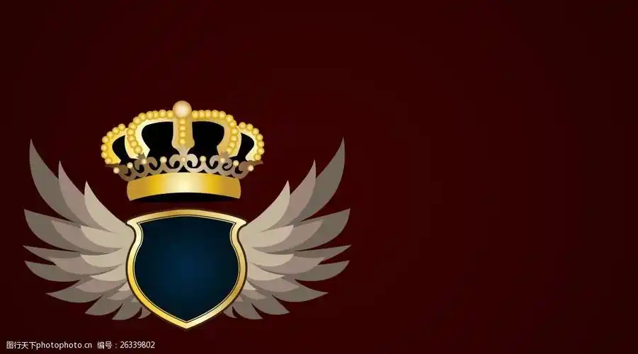 金色皇冠翅膀背景