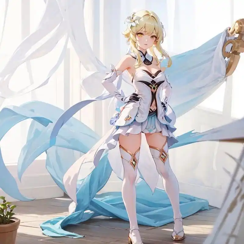 ai绘画原神旅行者荧 荧图片壁纸