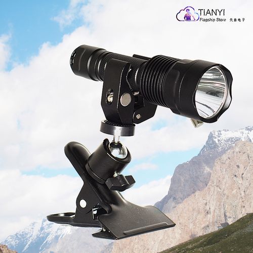 安装夹具可调多角度夹 多功能旋转夹具手电筒安装底座夹具 钓鱼灯