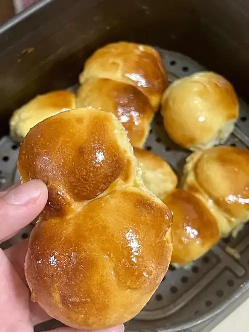 不用揉面不用打发不用这那的空气炸锅蜂蜜小面包05这个做法真的是有