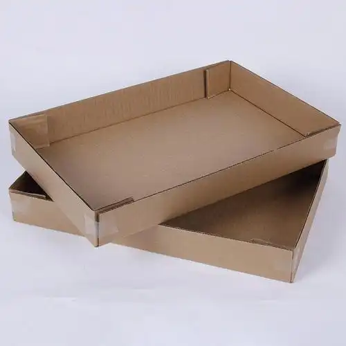 上下盖托盘纸箱 设计印刷天地盖瓦楞折叠纸盒 白板纸托盘扣盖盒