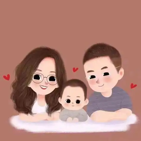 一家三口全家福头像男宝女宝都有94头像