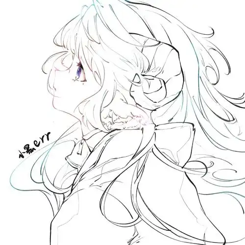 这便是我今日的浪漫,全部送给你吧#画画 #线稿 #二次元 # - 抖音