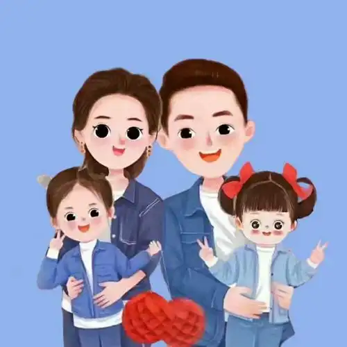 亲子头像一家四口 高清好看的一家四口微信头像图片_感情头像_头像屋