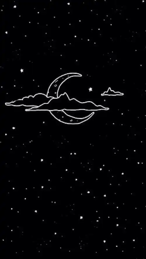 iphone壁纸黑色调黑白月亮