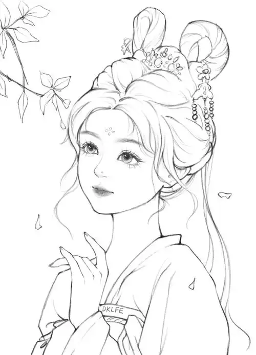 跟练第四弹古风线稿