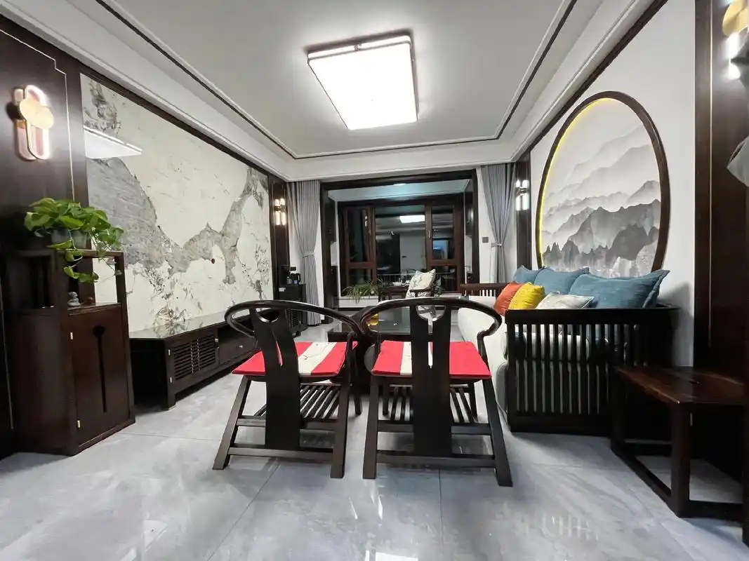 大气的中式装修风格 #实景拍摄效果 #新中式风格装修效果图#家的样子