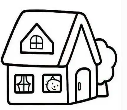 幼儿简笔画--房子