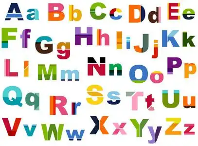 锁色型. 大写字母和小写字母. 婴儿保育墙艺术. 儿童照片