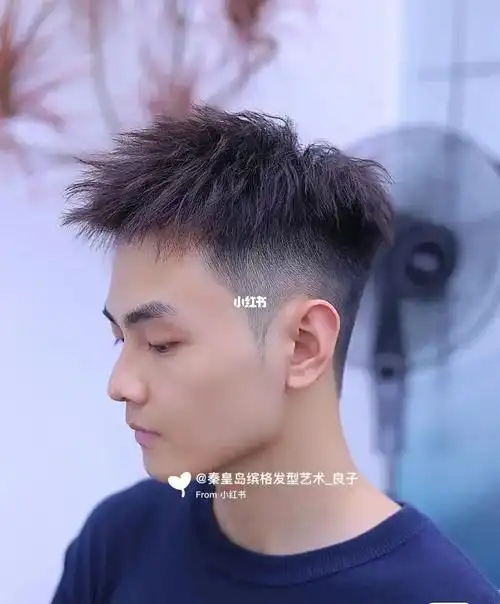 男孩#前刺发型 #男士碎盖 #三七分 #钢夹烫 #定位烫 #纹理烫 #气垫烫