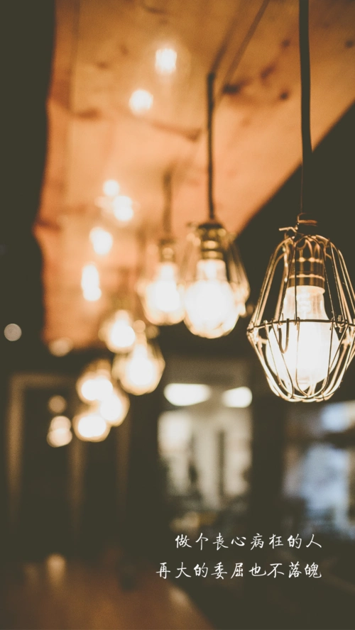 这张手机壁纸设计模板显得比较温馨,美好的夜晚,温暖的灯光,搭配简单