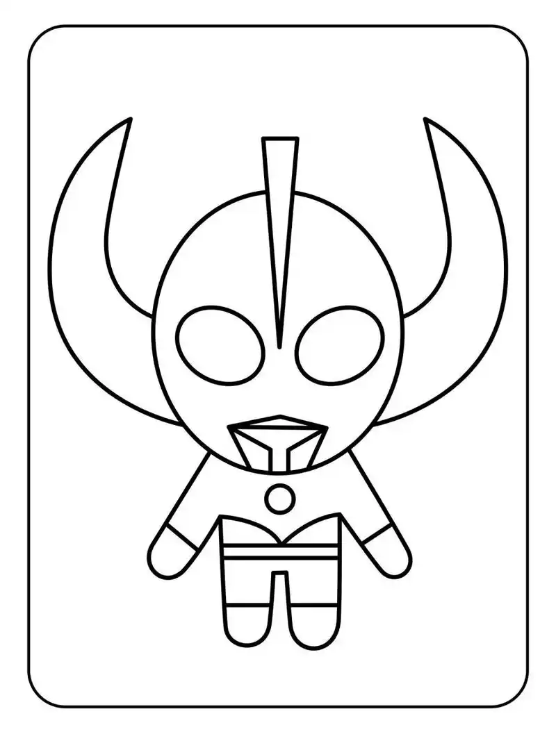 97超萌卡通奥特曼 | 简笔画涂色素材120页  用涂色的方式培养孩子的