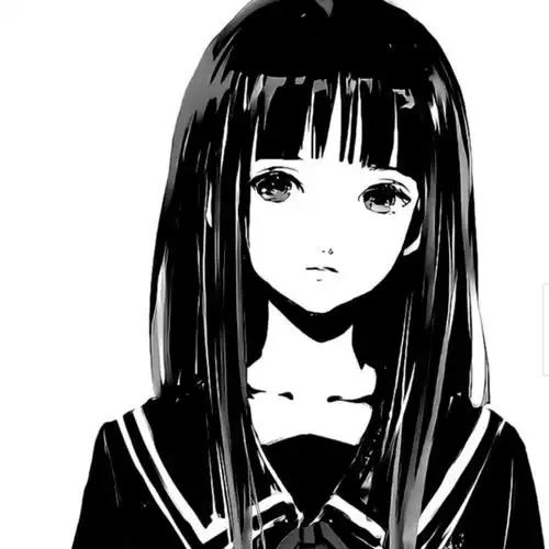 黑白风高冷动漫女生头像
